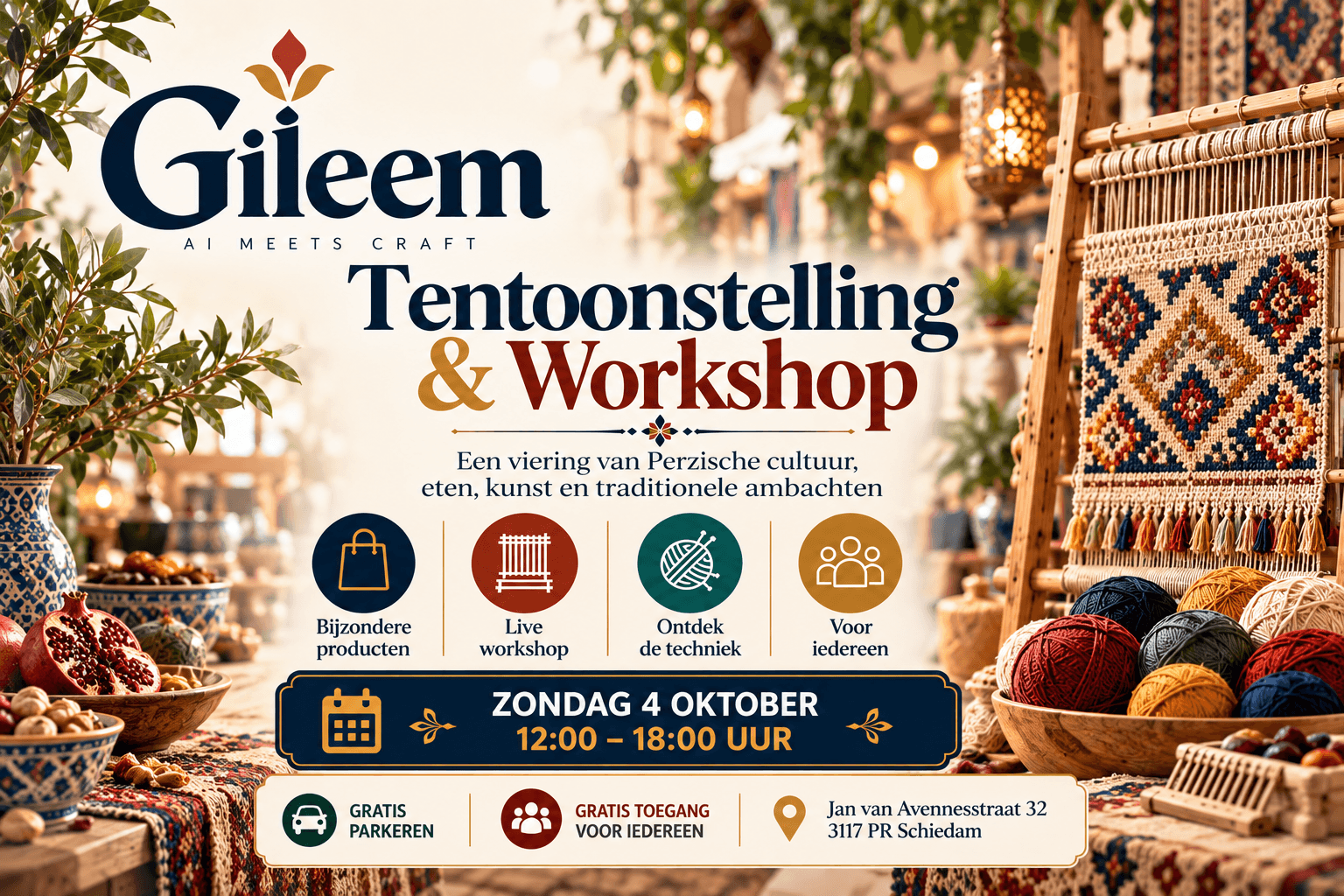 Gileem at the Persian Culture, Food & Arts Exhibition in Schiedam